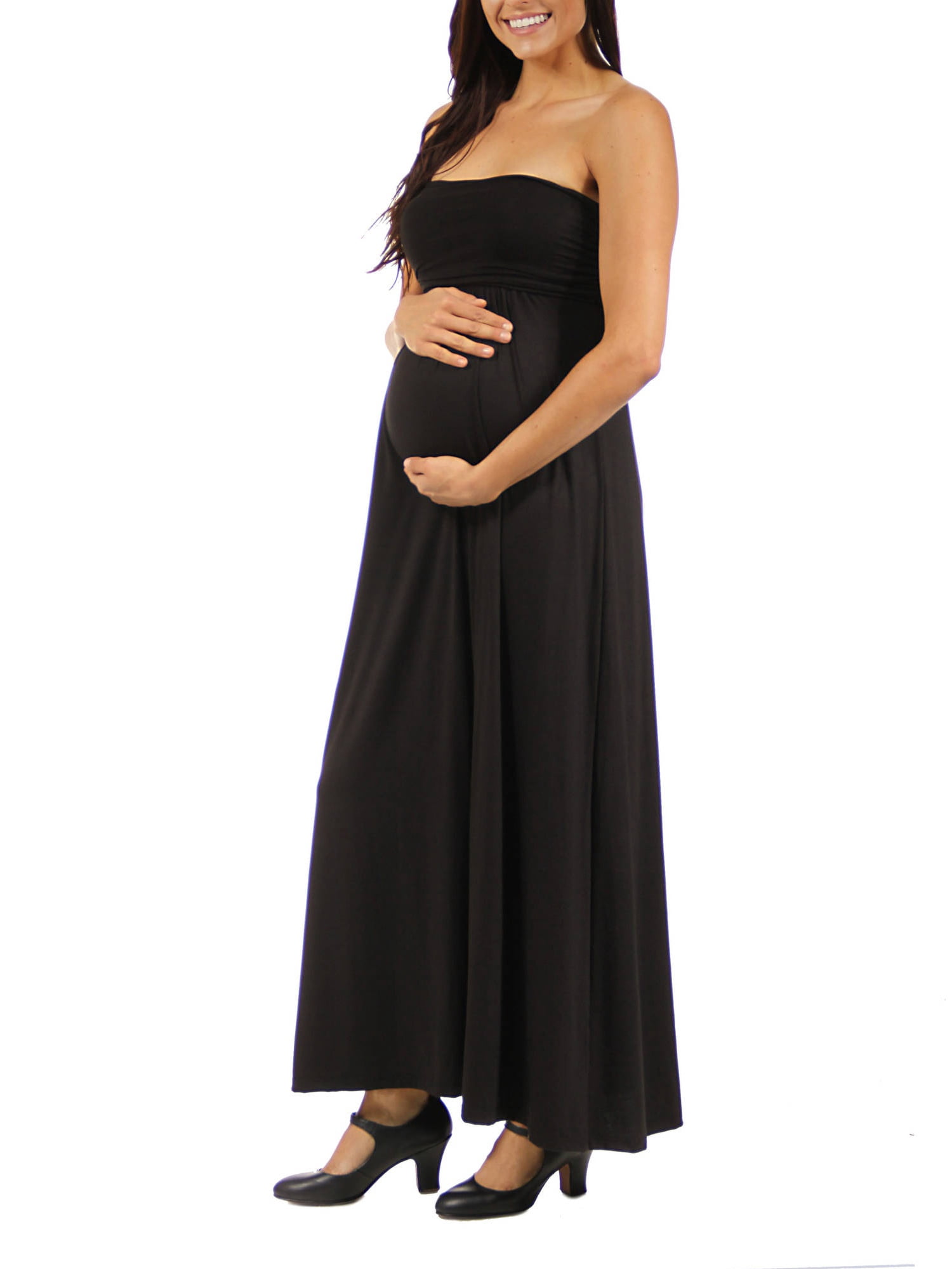 Women's Maternity Strapless Maxi Dress