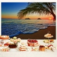 thumbnail image 4 of Tropical Sea Beach Backdrop Vinyl Summer Hawaiian Luau Beach Palm Trees Photography Background Kids Adults Birthday Baby Shower Bridal Shower Party Studio Photo Booth Props 7X5FT, 4 of 4
