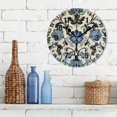 thumbnail image 3 of Yayeee 10" Wall Clock Battery Operated Quartz Round Silent Non-Ticking Home Decor, Blue Floral, 3 of 6