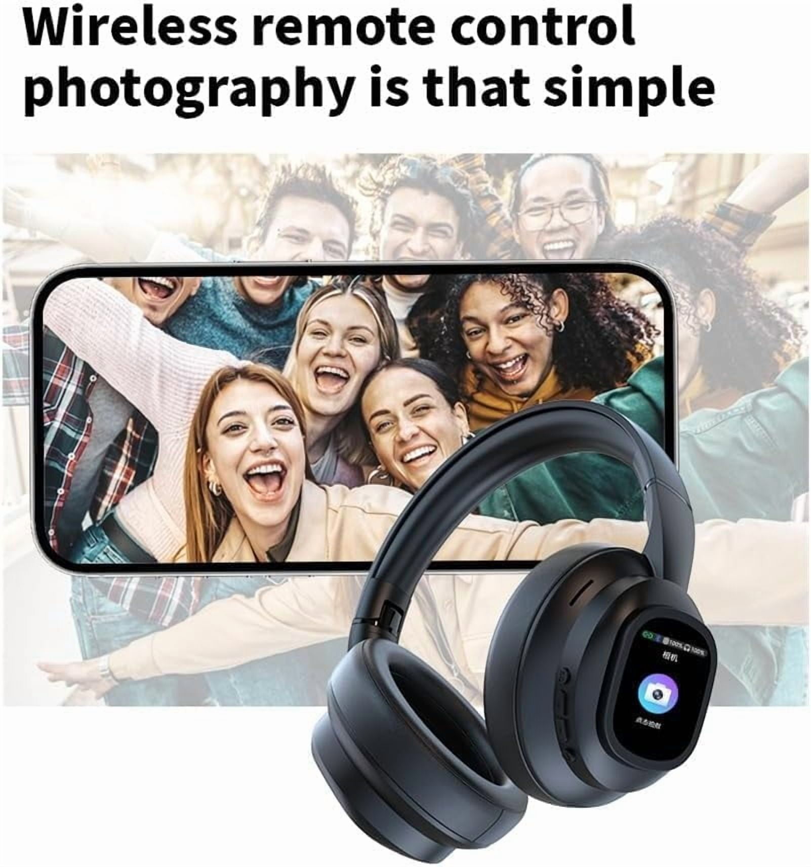 HY-X1 Pro AI Translation Wireless Headphones, with Detachable Full Color LCD Touch Screen, Support 169 Languages Bluetooth Translation Function, for Travel Business (1pcs)
