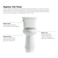 Kohler K252240 1.28GPF Highline Tall 2 Piece Elongated Tall Height
