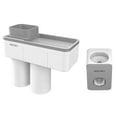thumbnail image 2 of Soporte de cepillo BLESIY con taza magnética organizador de almacenamiento 2 tazas gris, 2 of 8