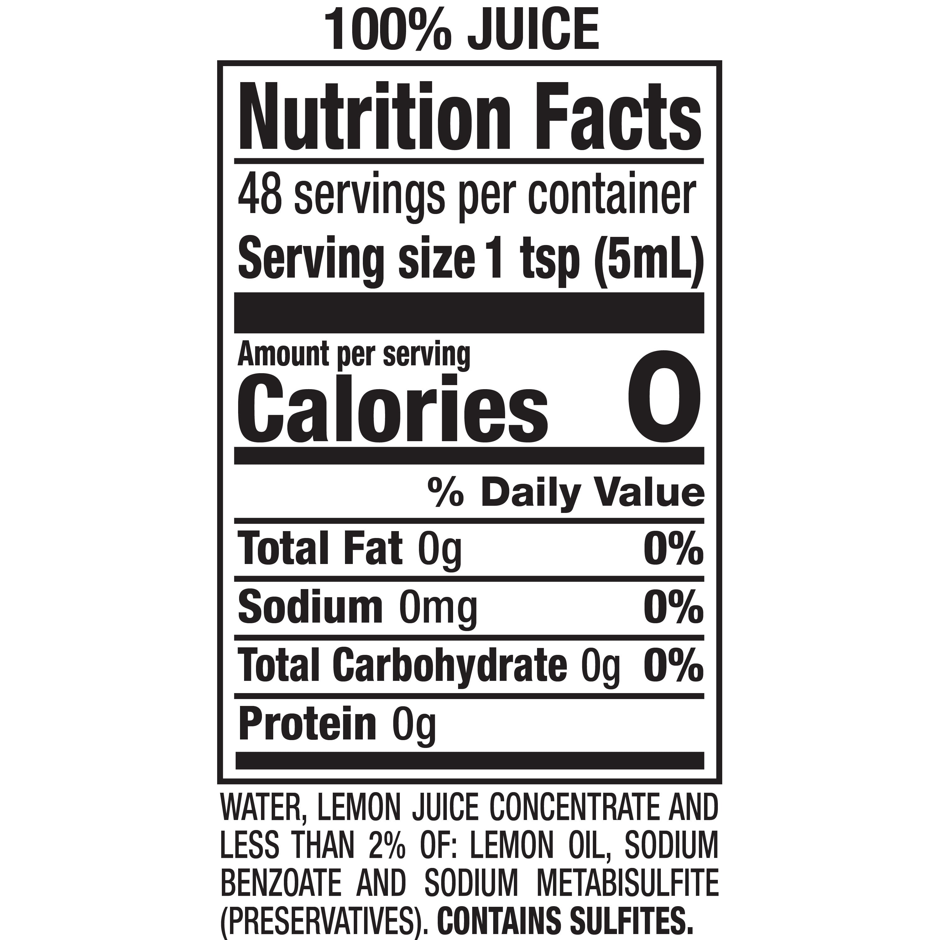 (4 pack) ReaLemon 100% Lemon Juice, 8 oz Bottle