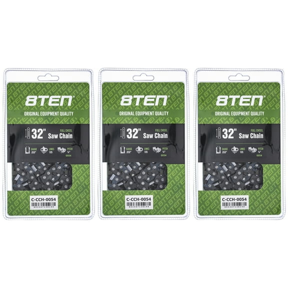 Full Chisel Chainsaw Chain 32 inch .050 3/8 105 DL for Echo Husqvarna 3 Pack 810-CCC2276H