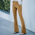 thumbnail image 2 of Misright Warm Corduroy high waist Pants for Women Elastic Waist Slim Fit Fall Winter, 2 of 10