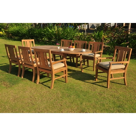 Arm 7 Pc Teak Dining Set:6 Seater 7 Pc - 94