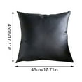 thumbnail image 2 of BallsFHK 2pc Faux Leather Cushion Covers Throw Pillowcase Sofa Home Decor Solid Color, 2 of 3
