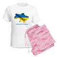 thumbnail image 6 of CafePress - I Stand With Ukraine Flag Ukrainian Pride Pajamas - Women's Short Sleeve Print T-Shirt and Pants Light Cotton Pajama Set, 6 of 7
