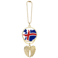 thumbnail image 1 of Porte-clés Motif Drapeau Islande, Pendentif Aile Angel, 1 of 4