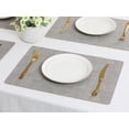 thumbnail image 6 of Unique Bargains Faux Leather Table Placemats for Kitchen Dining Table Light Light Gray, 6 of 7