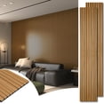 thumbnail image 3 of Acoustic Wood Slat Wall Panels for Interior   Fluted Sound Absorbing Wood Paneling for  Wall Ceiling Kitchen Living Room Bedroom Office  x  Warm Teak, 3 of 4