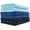 Dark Mix, variant on The Rag Company - Microfiber Spa and Yoga Towel - 16" x 27", Light Blue, Royal Blue, Black, 6-Pack
