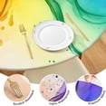 thumbnail image 4 of Colorful Ink Pattern Round Fitted Tablecloth with Elastic Edge,Dining Table Cover Waterproof,Outdoor Round Tablecloth for Camping,Dining,Indoor and Outdoor, 4 of 7