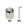 thumbnail image 3 of Uxcell Guitar Bass Dome Knobs Black Shell Top 6mm Silver Metal Volume Tone Control with Inner Hexagon Spanner 2 Pack, 3 of 6