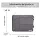 thumbnail image 4 of Funda Protectora  Bloosom Para Portátil Bolsa Prueba Golpe 15.6 In Gris, 4 of 4