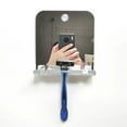 thumbnail image 4 of yotijay Shower Mirror, Anti Fog with Holder Square Bathroom Shaving Mirror, Fog- Hanging, 4 of 9
