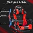 thumbnail image 5 of JONPONY Big and Tall 400LBS Gaming Chair, Ergonomic Design, Gamer Chair PU Leather with Footrest and Lumbar Support, High Back Office Chair Support 8 Hours Long Sitting, Computer Chair,Red, 5 of 12