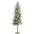 thumbnail image 3 of Nearly Natural 6.5' Flocked Pine Artificial Christmas Tree Prelit with LED Lights, 3 of 11