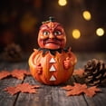 thumbnail image 3 of Halloween Pumpkin Decoration Yard Ornament for Outdoor Decor, Spooky Pumpkin Statue for Garden Lawn, Unique Fall Seasonal Home Porch Accents, 1Pack Pumpkin #A, 3 of 5