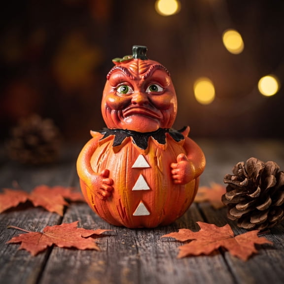 Halloween Pumpkin Monster Creative Surprise Yard Outdoor Decor, 2026 Fall Spooky Garden Courtyard Ornament, Farmhouse Figurine for Home Porch Patio Display