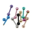 thumbnail image 4 of 9pcs Stainless Steel Ears Barbell Ear 16g Mixed Color - 3mm Ball, 4 of 8