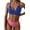 Stars and Stripe, variant on Bikini Sets for Women, American Flag Swimsuit for Women Push Up V Neck Bathing Suit Cross Back Two Piece Swim Suits for Women Independence Day
