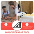 thumbnail image 3 of KAKOWELY rafter square 1 Set of Rafter Square Woodworking Measure Tool Precise Measuring Triangular Shaped Center Finder4.33"X2.95"X0.12", 3 of 4
