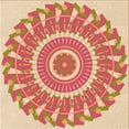 thumbnail image 1 of Ahgly Company Tapis d'Intérieur Lavable en Machine Carré Rouge Pamplemousse Transitionnel, 4 Pieds Carré, 1 of 7