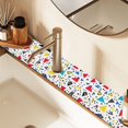 thumbnail image 2 of Yayeee Faucet Mat for Kitchen Sink 14.7" Diatomite Long Splash Guard Pad, Colorful Triangles, 2 of 7