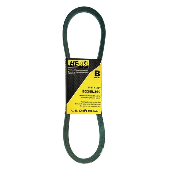 HERO® 5/8 inch x 36 inch Aramid Kevlar Lawn Mower Belt Replacement For Reference B33 5L360