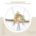 thumbnail image 6 of VERDANVERSE 4pcs Bunny Serviette Rings Golden Alloy Table Decoration Dinner Parties Easter, 6 of 8