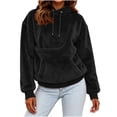 thumbnail image 4 of FRSASU Women's Cat Hoodie with Pouch Oversized Kangaroo Pocket Dog Pouch Sweatshirts Pet Carrier Animal Holder Long Sleeve Pullover Black, 4 of 8