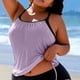 thumbnail image 5 of TaTaai Plus Size Loose Split Swimsuit, Women's Solid Color Padded No Steel Support Swimwear, Elastic Design, Ideal for Summer Beach Pool Vacation Wear Gift, 5 of 5