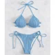 thumbnail image 4 of Conjunto de Bikini con cordones para mujer, traje de baño Sexy con cordón, ropa de playa de leopardo, 2 piezas, 4 of 5