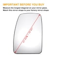 thumbnail image 3 of Reemplazo de vidrio de espejo retrovisor superior izquierdo de Unique Bargains, vidrio blanco no calefaccionado, adecuado para Nissan NV400 10-21, 3 of 6