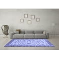 thumbnail image 3 of Ahgly Company Indoor Rectangle Abstract Blue Modern Area Rugs, 3' x 5', 3 of 4
