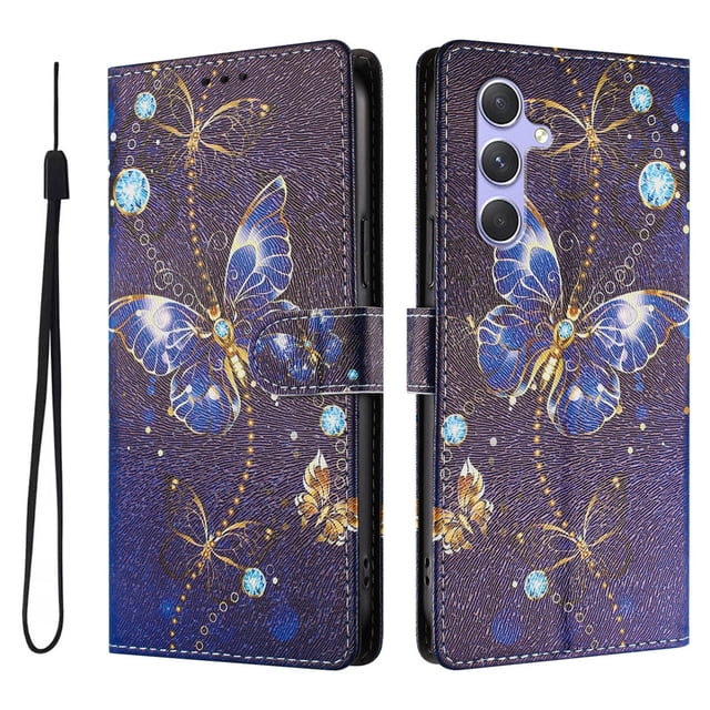 FOXDOCK Funda Tipo Cartera para Samsung Galaxy A54 5G con Soporte y Correa – Diseño de Patrones Lindos