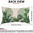 thumbnail image 3 of Tropical Green Leaf Rectangular Pillow Covers 12X20 in Botanical Banana Monstera Plant Palm Tree Couch Pillow Cases Set of 2 Summer Throw Pillows Home Decor for Room Bedroom Bed Cushion Outdoor, 3 of 5