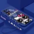 thumbnail image 1 of Sanrio Hello Kitty Cartoon Liquid Left Rope For Samsung Galaxy S24 S23 S22 S21 S20 FE S10 Ultra Plus Lite 5G Cover Funda Gift Festivals, 1 of 7