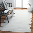 thumbnail image 2 of SAFAVIEH Cape Cod Randell Abstract Polyester Area Rug, Grey/Ivory, 6' x 6' Square, 2 of 8
