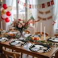 thumbnail image 5 of Chef Gnomes Round 15 Inch Placemats Set of 2, Black White Plaid Dessert Maker Cake HeatResistant Non Slip Place Mats for Dining Table, Wipeable Braided Kitchen Table Mats for Housewarming, 5 of 9