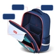 thumbnail image 5 of Orthopedic Spine Support Ages 3rd 4th 5th 6th Backpack Color Block Striped Decor Breathable Cushioned Strap Waterproof Large Capacity Elementary School Bookbag, 5 of 9