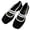 Black, variant on Double Elastic Straps Mary Jane Shoes for Women Faux Suede Chunky Low Block Heel Pumps Comfortable Closed Toe Dress Shoes for Wedding Office Work & Casual Outfits