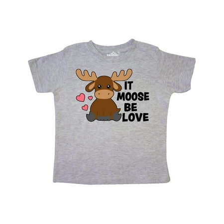 

Inktastic It Moose Be Love with Cute Moose Gift Toddler Boy or Toddler Girl T-Shirt