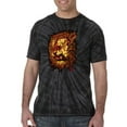 thumbnail image 2 of Wild Bobby, Fire Lion Face, Animal Lover, Tie-Dye Tees, Spiral Black, Large, 2 of 3