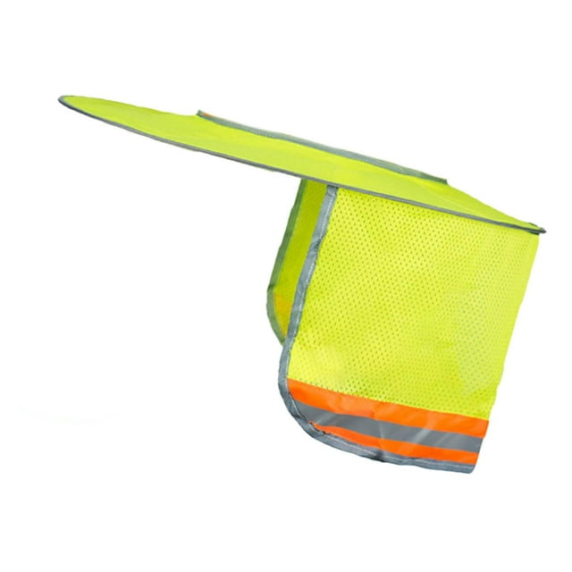 Visera para casco, protector de cuello para casco, accesorios de alta visibilidad, protector de cuello, completa para jardinería, pesca y cascos amarillo