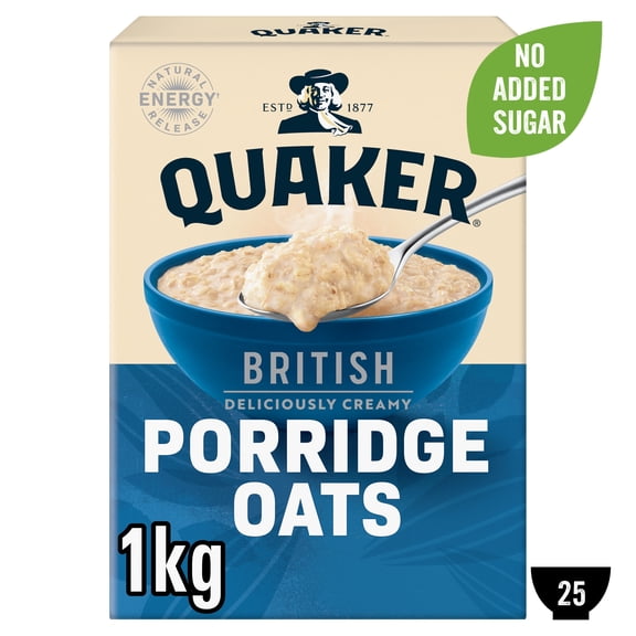 Quaker Rolled Porridge Oats 1kg, Imported from Britain