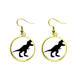 thumbnail image 1 of Fósiles de dinosaurio Tiranosaurio Rex Ear Dangle Golden Drop Earring Jewelry Mujer Unbranded M, 1 of 3