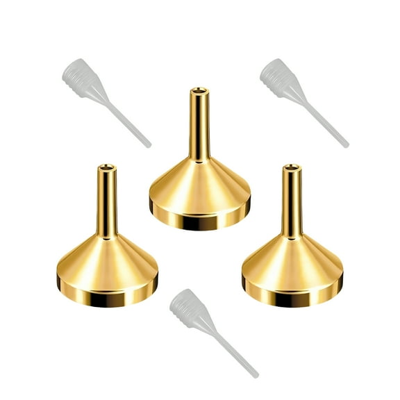 lixuesong 3 Pcs Perfumes Funnel Small Funnel Metal Funnel Liquid Transfer Funnel for Lab Bottle Filling Liquid Essential Oils