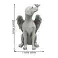 thumbnail image 3 of Ángel perro gato lápida estatuilla resina Ángel mascota arte artesanía decoración de jardín al aire libre, 3 of 8